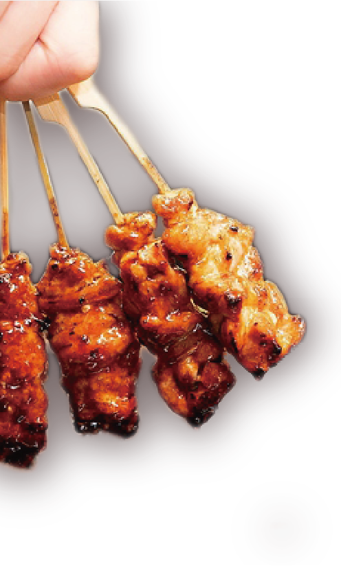 焼きたての焼き鳥