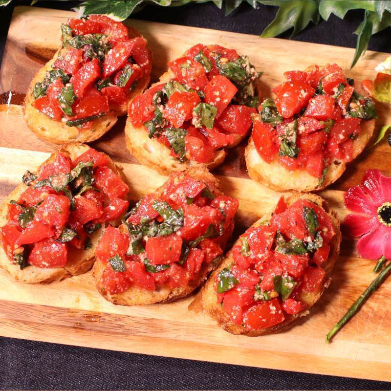 オリーブオイル＆バルサミコ酢のブリスケッタ