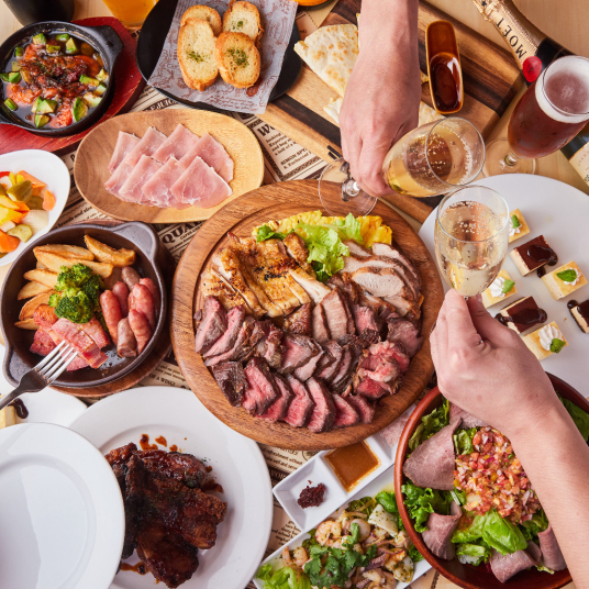 リコピンモンスーン 渋谷 コースメニュー画像 シュラスコと肉寿司盛り合わせ